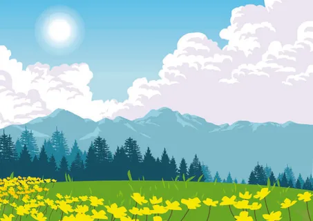 欢迎春天到花开风景