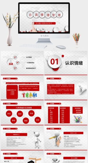 企业公司员工培训自我情绪管理培训PPT模板预览图