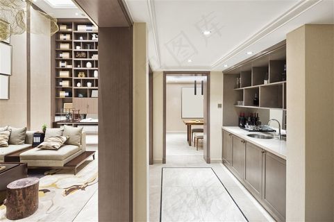 客餐厅组合柜高清摄影图片