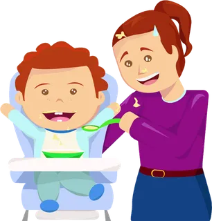 妈妈与孩子卡通素材简笔母亲节