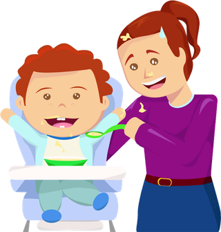 妈妈与孩子卡通素材简笔母亲节