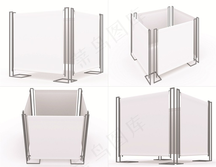 屏风空白广告牌样板高清图片