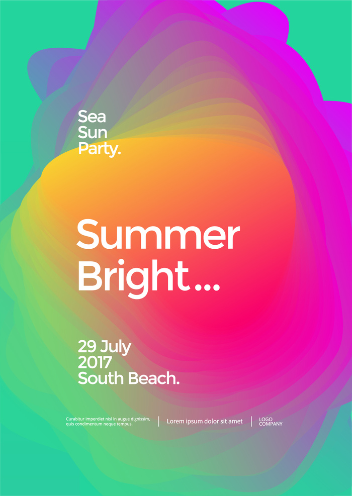 多彩渐变流体背景