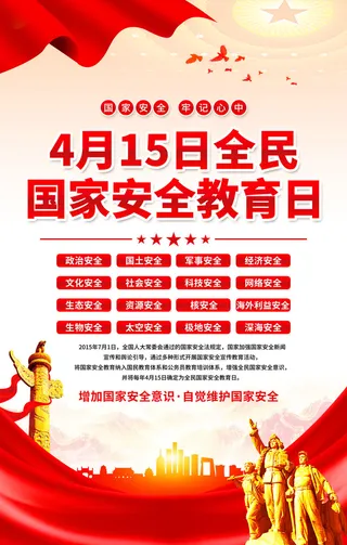 安全教育日海报