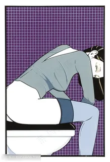 帕特里克安吉尔马桶上的女士