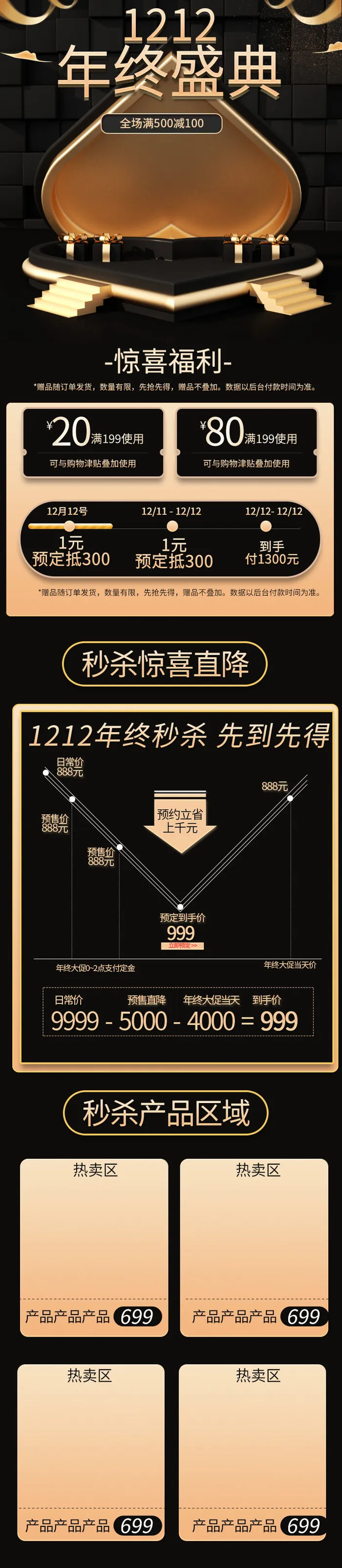电商ps设计淘宝天猫详情页预售关联模板商品促销推荐模块PSD素材psd模版下载
