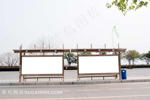 高清公交站广告牌图片下载