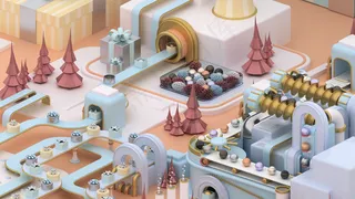 圣诞节3D立体工厂