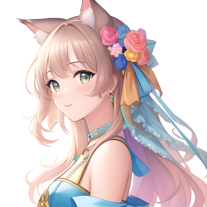 猫耳夏日女孩可爱风壁纸