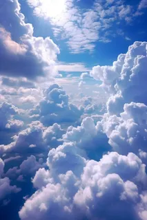 夏日蓝天白云海报素材背景