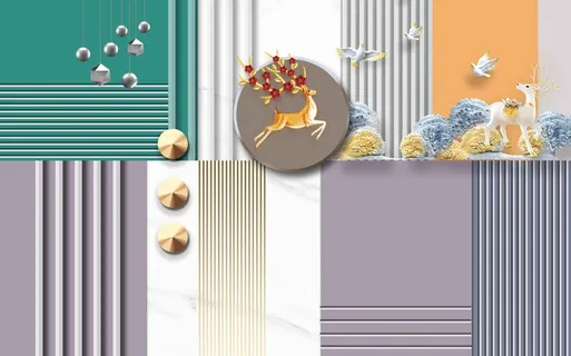 北欧背景墙现代简约壁画 