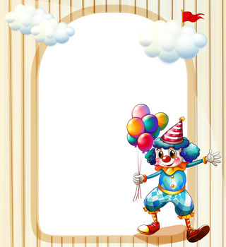 小丑卡通门框