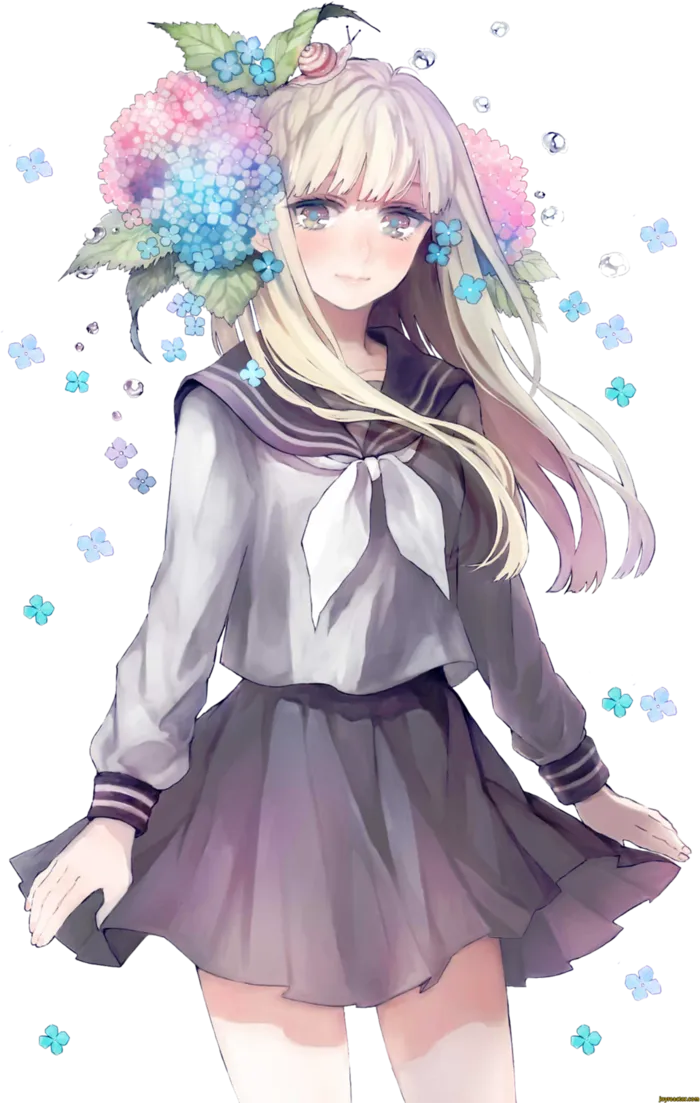 卡通花仙子线条女孩素材人物简笔