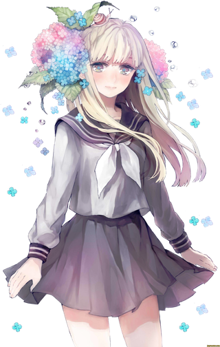 卡通花仙子线条女孩素材人物简笔