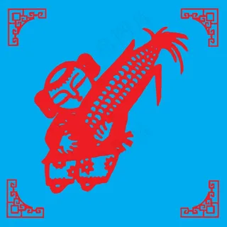 丰收剪纸 剪纸风元素