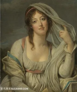 披着纱布的美女油画 披着纱布的美女油画