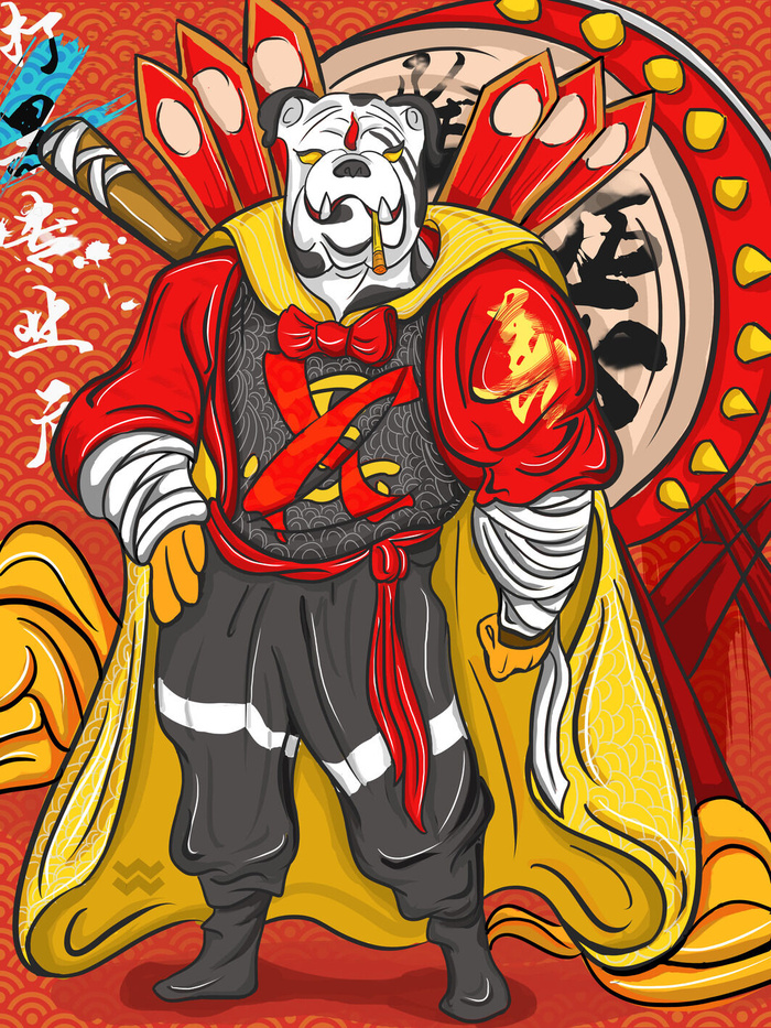 卡通涂鸦街头彩色墙绘壁纸插画儿童创意嘻哈漫画图集PSD素材psd模版下载