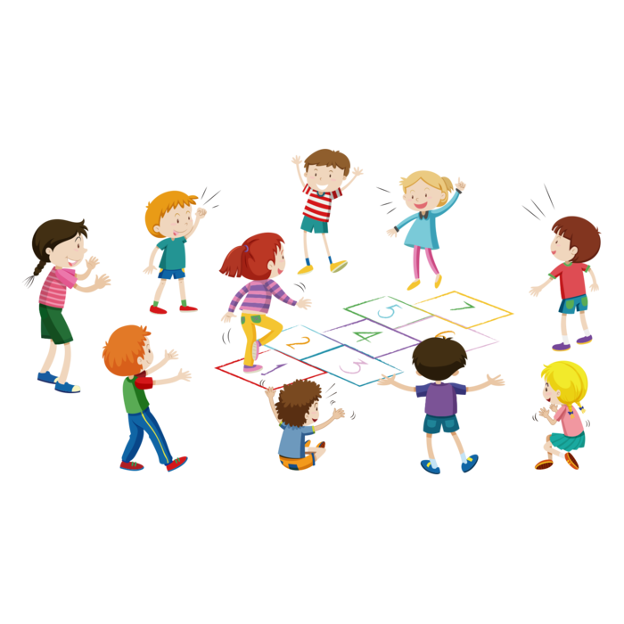 儿童玩耍七步游戏素材