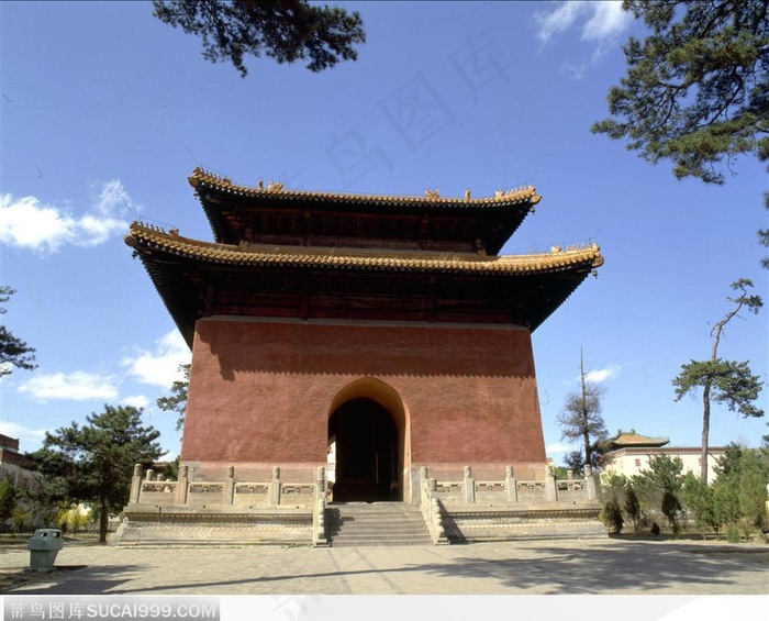 承德避暑山庄-红色的城楼