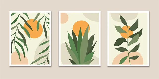 植物装饰画绿色清晰简约北欧时尚