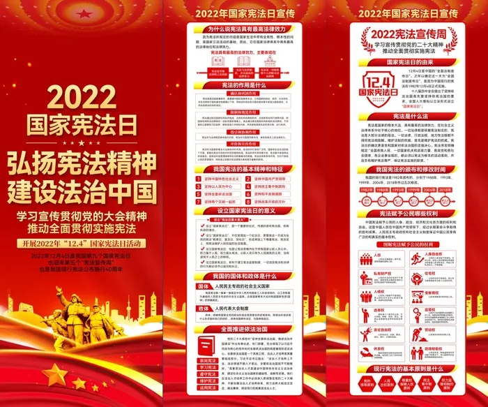 2022国家宪法日宣传易拉宝
