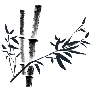 竹子水墨画中国风国画墨水书法竹子画