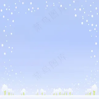 冬季梦幻飘雪背景图片