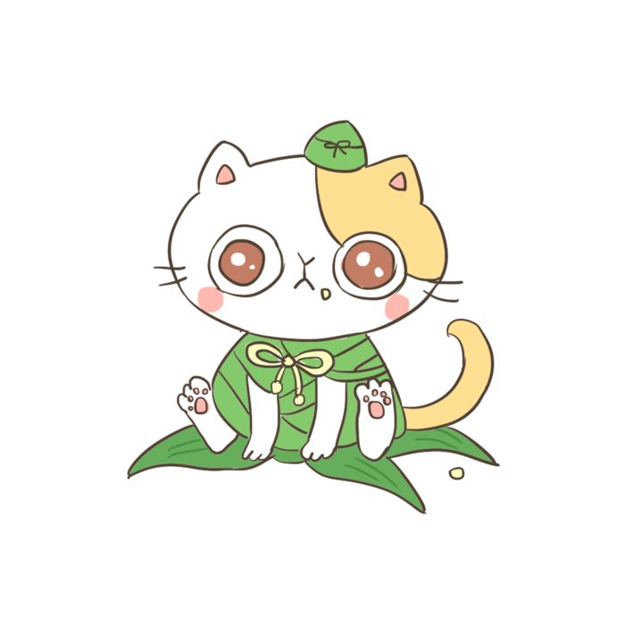 端午节粽子可爱猫咪包粽子免扣元素