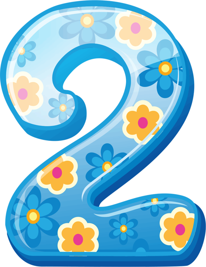 蓝色数字2