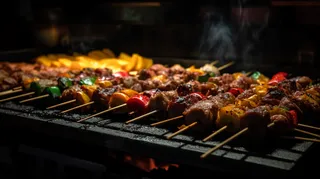 烧烤肉串夜市小吃