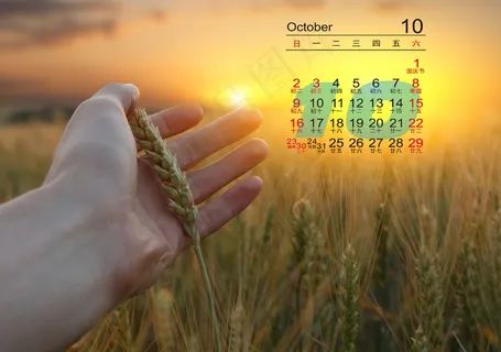 2016年10月日历图片