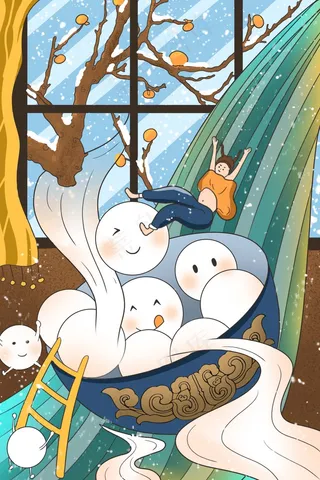 冬至插画 冬至海报图片