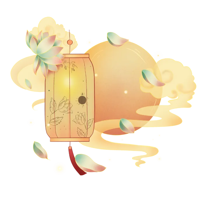 国潮仙鹤插画免扣素材设计素材