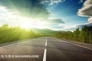 阳光下的高速公路