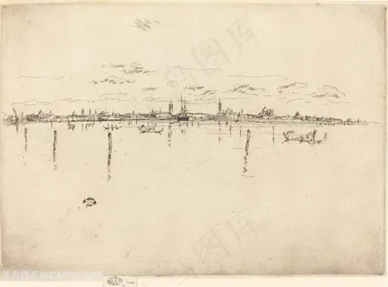 高清惠斯勒素描唯美风景画 高清惠斯勒素描唯美风景画
