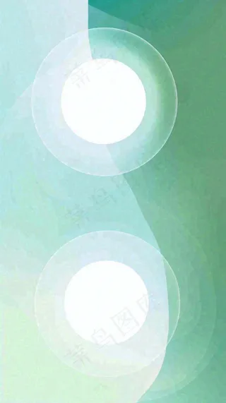 清新渐变背景前的彩色圆球，时尚