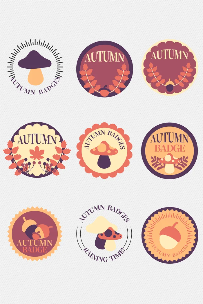 矢量秋季元素ai矢量模版下载
