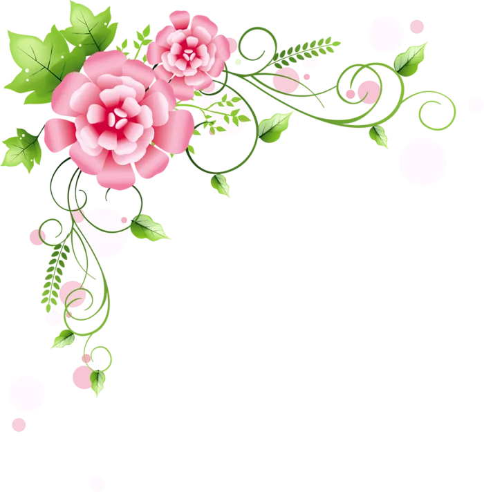花朵花边卡通绿植谷雨