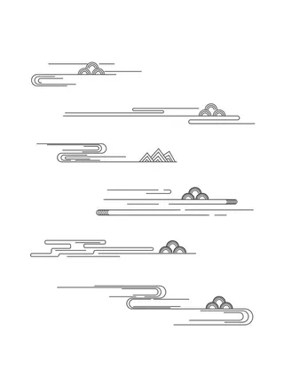 中国风古典式线条祥云纹底纹图案纹理装饰背景素材AI素材