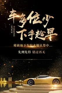 高端大气车位海报