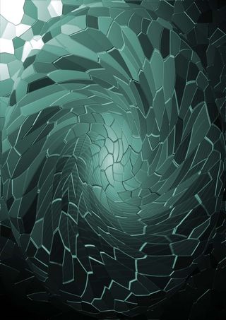 绿色简约立体晶格化背景