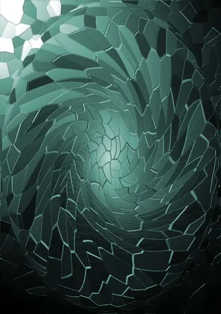 绿色简约立体晶格化背景