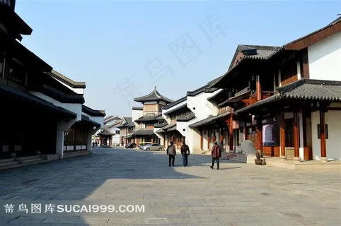 古色古香的宁静淹城街道