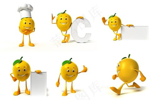 时尚的拟人柠檬高清图片