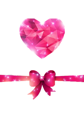 爱心蝴蝶结情人节