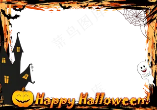 框架, 相框, 万圣节, 南瓜, 鬼, 网络框架 