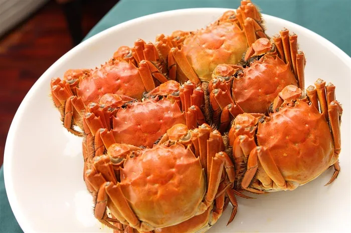 六只蒸好的大闸蟹图片海鲜图片