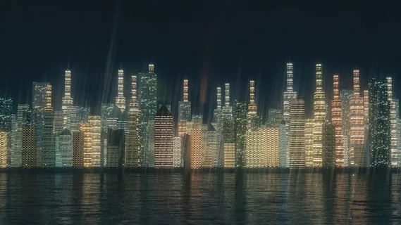 雨中城市夜景图片 雨中城市夜景图片