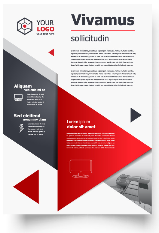 包装宣传册设计模板传单页抽象商务宣传册A4模板创意封面趋势宣传