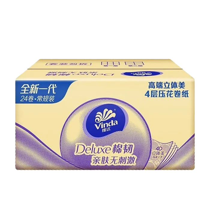 维达 立体美有芯卫卷 24卷／箱超市商品白底图免抠实物摄影png格式图片透明底